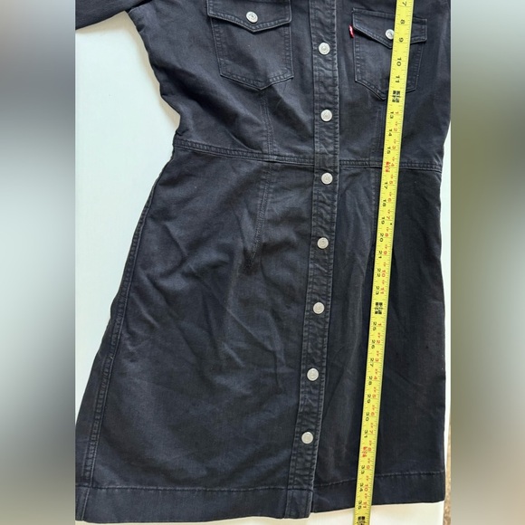 LEVI’S SOLID ELLIE DENIM DRESS BLACK SIZE M - Picture 11 of 16